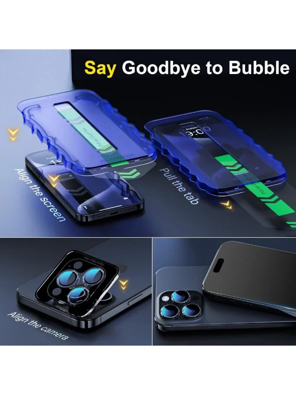2 Pack Matte Screen Protector & Camera Lens Protector for iPhone 16 Pro Max